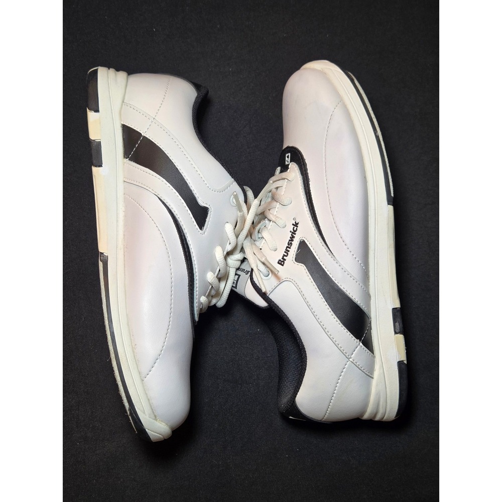 Brunswick Silk Wide L-004 Womens Bowling Shoes White Black Size‎ 8 Wide